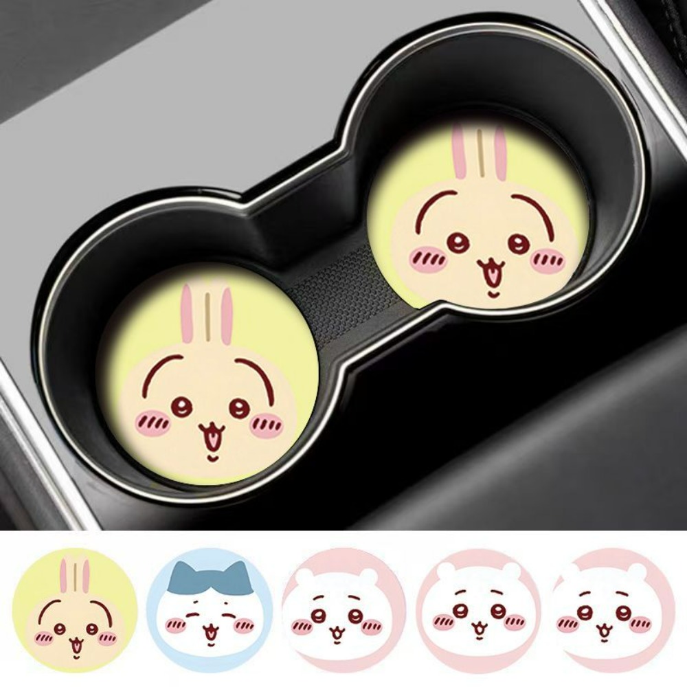 Car Accessories Japanese - 2pcs Tapete Antiderrapante para Carro Chiikawa,