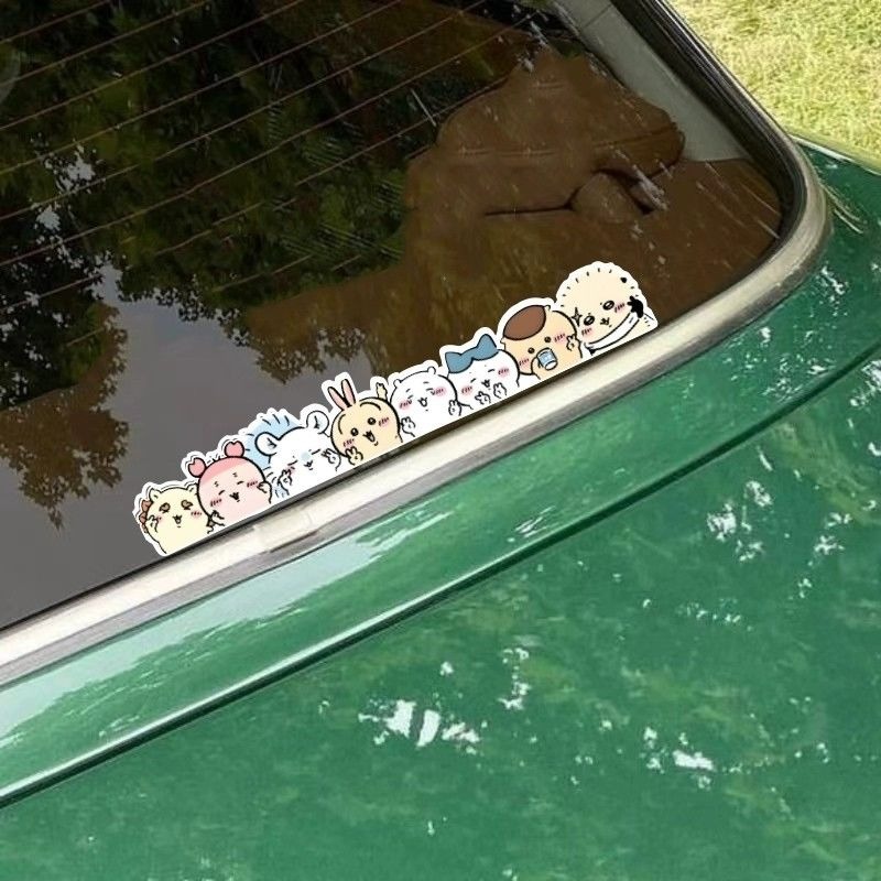 Car Accessories Japanese - Adesivo Estático Kawaii Chiikawa para Vidro