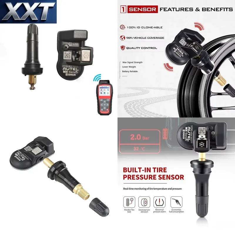 Tire Pressure Monitor - Sensor TPMS Universal Programável 2 em