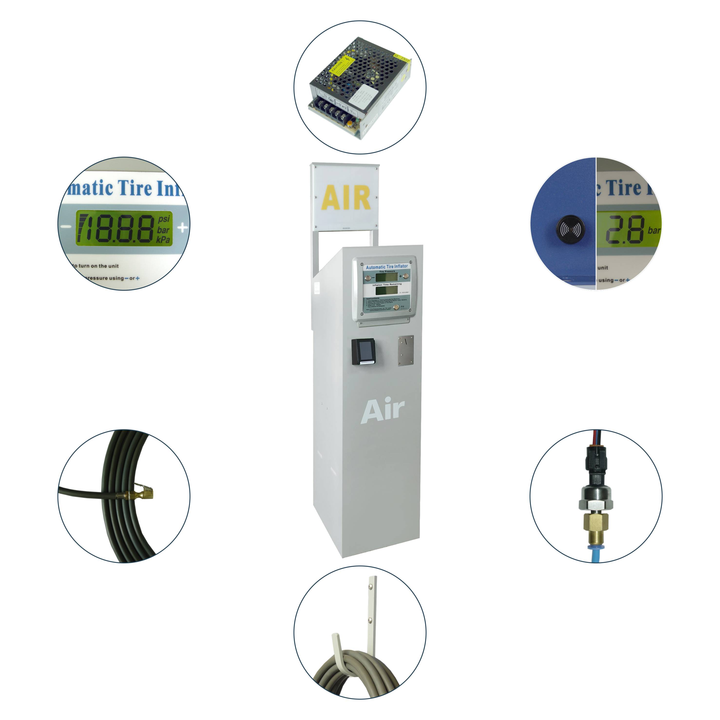 Inflador de Pneus à Prova d'Ág - Tire Pressure Monitor avaliação e preço