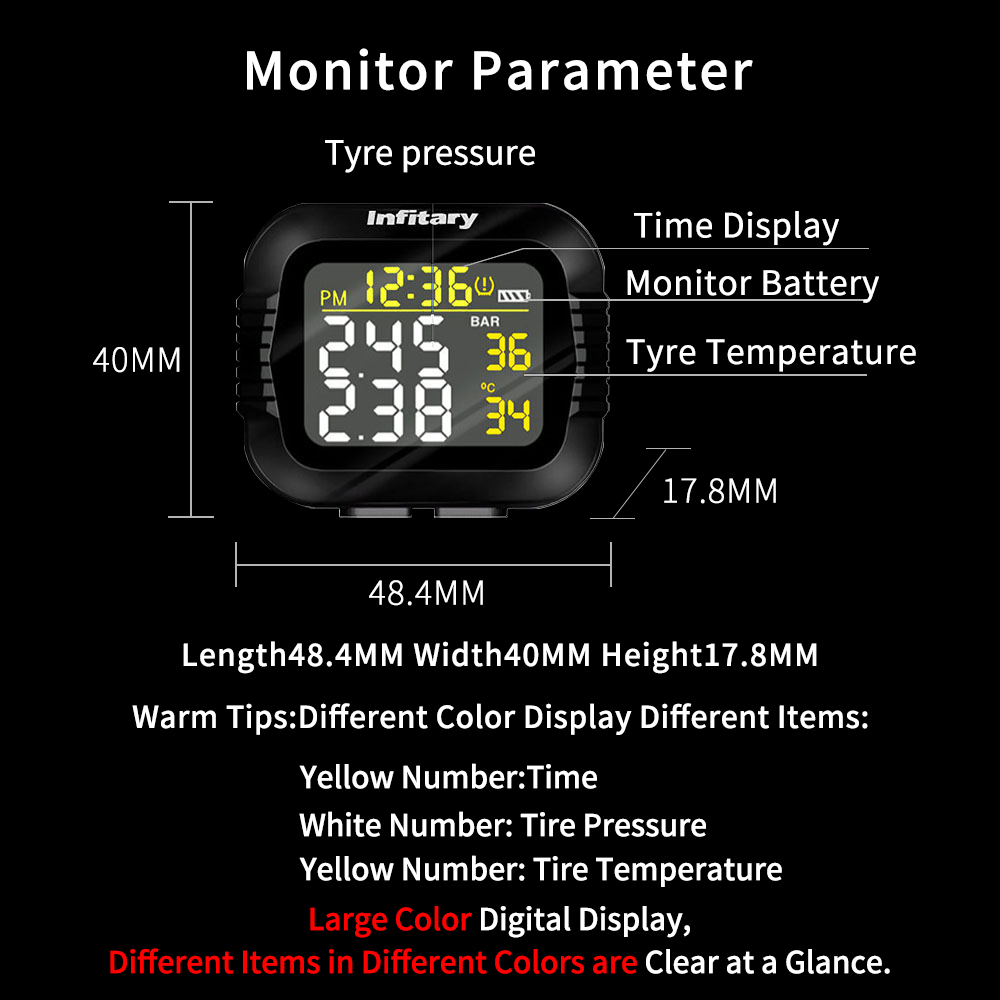 Sistema de Monitoramento de Pr - Tire Pressure Monitor avaliação e preço