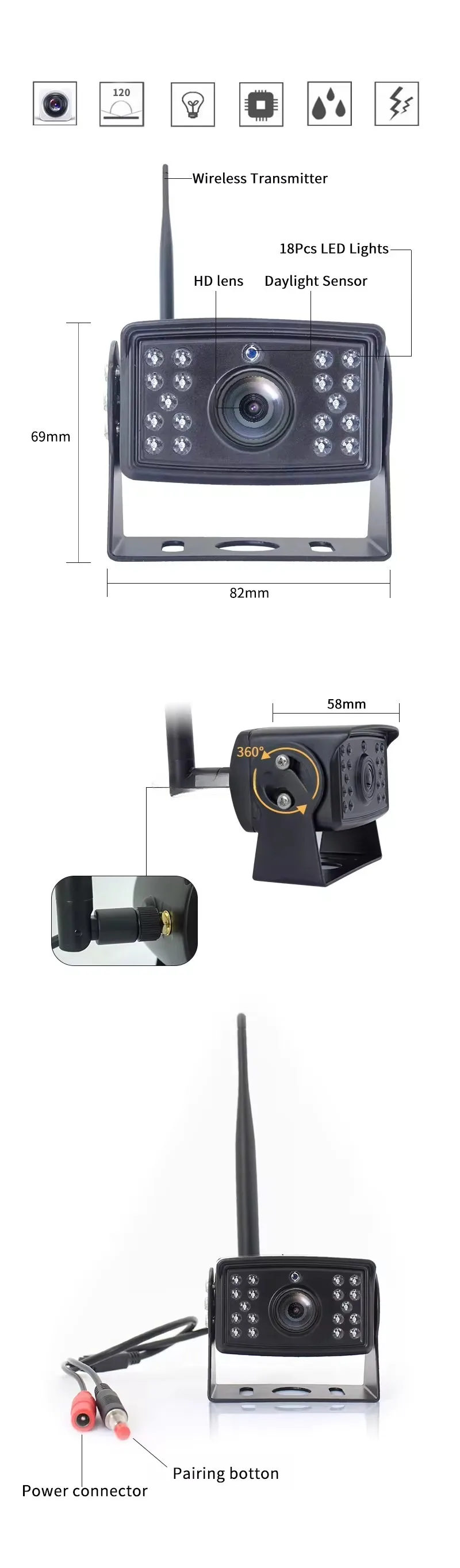 Sistema de Câmera de Ré Sem Fi - Rear Camera For Car avaliação e preço