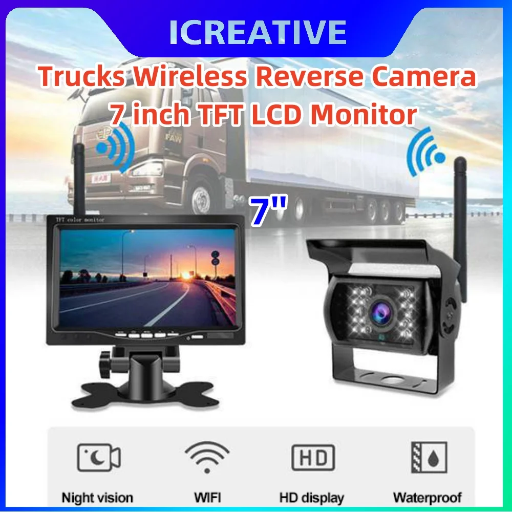 Câmera HD Sem Fio de 7'' para  - Rear Camera For Car avaliação e preço