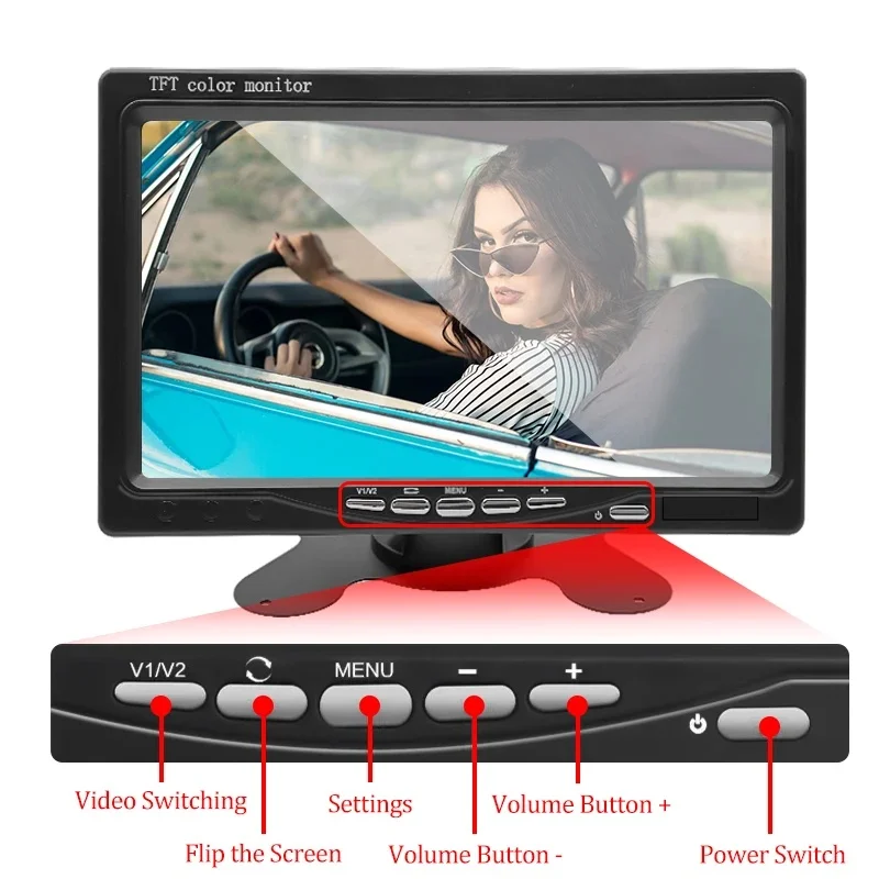 Câmera HD Sem Fio de 7'' para  - Rear Camera For Car avaliação e preço